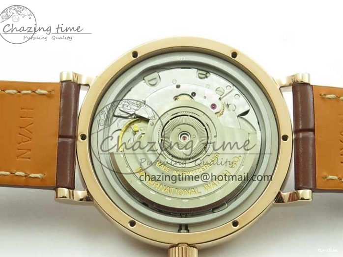 MIROTIME 0429 Portofino 37mm RG V7F 1:1 Best Edition Gray Dial on Deep Brown Leather Strap A SunProtective 7090